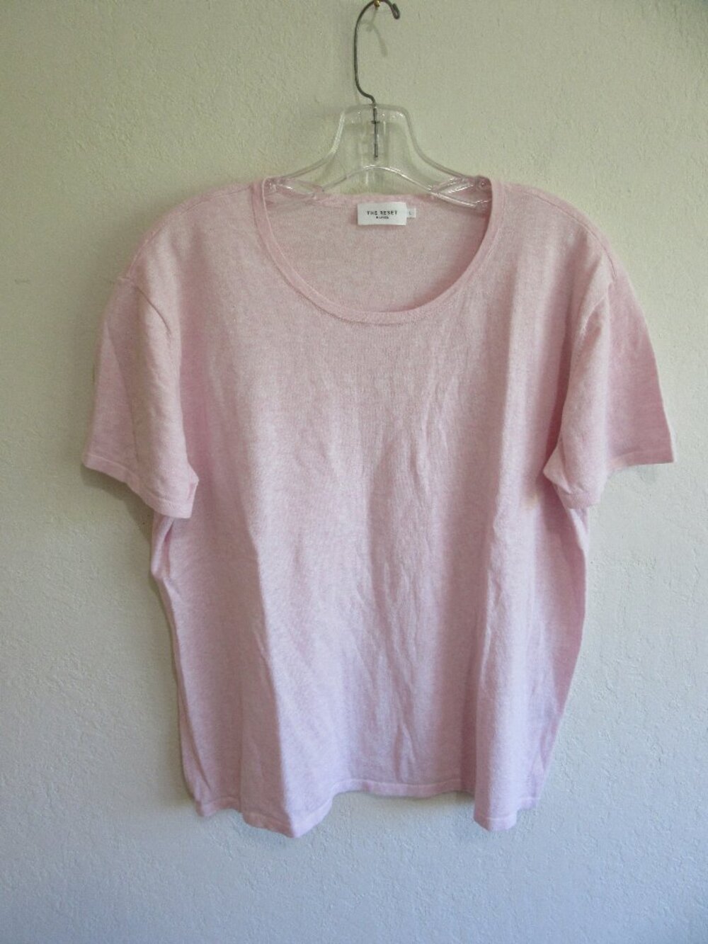 THE RESET R Label Pink L Basic Knit TeeShirt Top